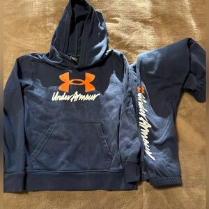 Under Armour Boy’s Blue Hooded Sweat Set, Sz 7